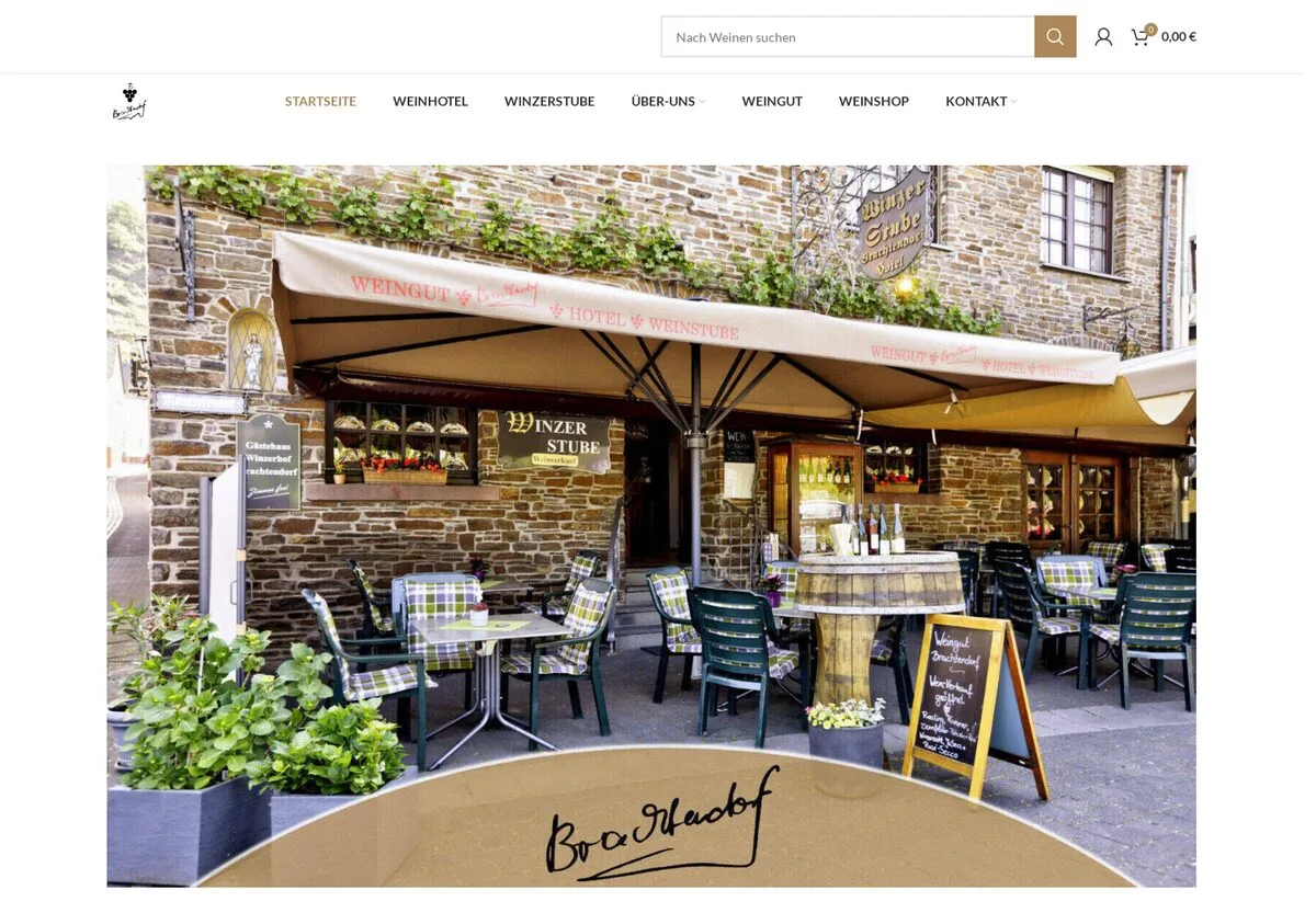 Website von Winzerhof Brachtendorf